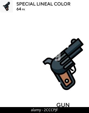 Icône de couleur spéciale de l'étanchéité du canon. Modèle de conception de symbole d'illustration pour élément d'interface utilisateur Web mobile. Pictogramme moderne de couleur parfaite sur contour modifiable. Illustration de Vecteur