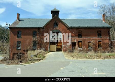 Abandonnés City stables, Winchendon, Massachusetts, États-Unis Banque D'Images