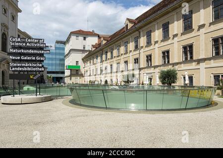 Graz, Autriche. Août 2020. La vue extérieure du centre des activités scientifiques Banque D'Images