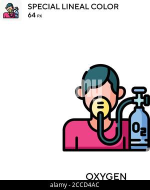 Icône de couleur spéciale de l'étanchéité à l'oxygène. Modèle de conception de symbole d'illustration pour élément d'interface utilisateur Web mobile. Pictogramme moderne de couleur parfaite sur contour modifiable. Illustration de Vecteur