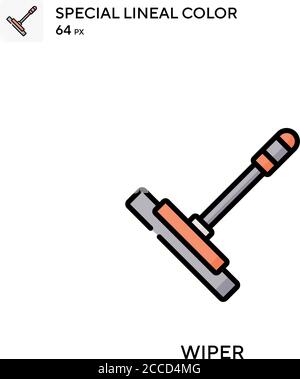 Icône de couleur spéciale du joint d'essuie-glace. Modèle de conception de symbole d'illustration pour élément d'interface utilisateur Web mobile. Pictogramme moderne de couleur parfaite sur contour modifiable. Illustration de Vecteur