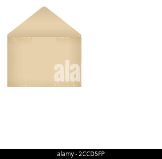 Enveloppe vintage, papier lettre, kit de joints plats ciré Illustration de Vecteur