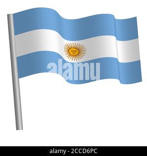 De brandir le drapeau de l'Argentine Banque D'Images
