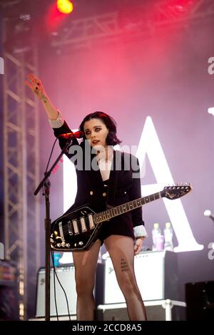 23.8.2019 Richfield Avenue Reading Berkshire UK Pale Waves se produire La radio de la BBC une étape le premier jour à la lecture festival Heather Baron-Gracie Banque D'Images