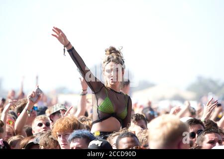 24.8.2019 Richfield Avenue Reading Berkshire UK AJ Tracy se produire sur la scène principale le deuxième jour au festival de lecture personnes en photo: Reading Festival Banque D'Images