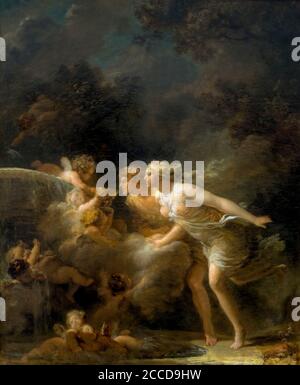 La Fontaine d'amour, Jean-Honoré Fragonard, vers 1785, J. Paul Getty Museum, Los Angeles, Californie, États-Unis, Amérique du Nord Banque D'Images