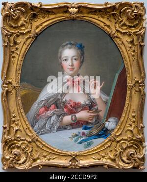 Jean Antoinette Poisson, Marquise de Pompadour, François Boucher, 1750, Musée d'Art de Harvard, Fogg Musées, Cambridge, Massachusetts, USA, Amérique du Nord Banque D'Images
