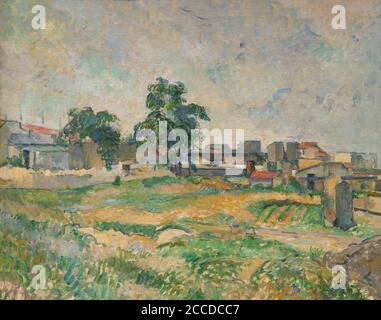 Paysage près de Paris, Paul Cezanne, vers 1876, National Gallery of Art, Washington DC, USA, Amérique du Nord Banque D'Images