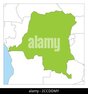L'Afrique avec la carte de la République démocratique du Congo mise en ...