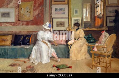 Un appel amical, William Merritt Chase, 1895, National Gallery of Art, Washington DC, USA, Amérique du Nord Banque D'Images