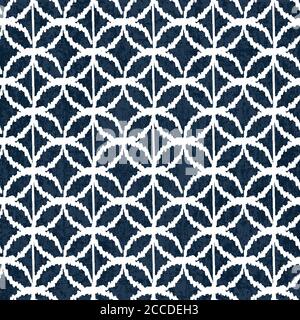 Motif Sashiko indigo avec broderie japonaise blanche traditionnelle, illustration vectorielle Illustration de Vecteur