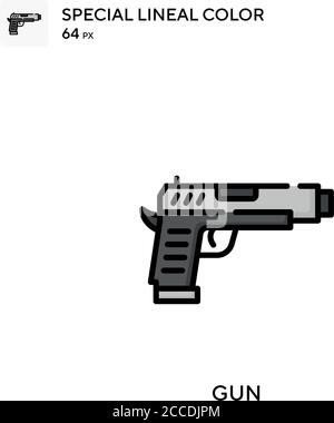 Icône de couleur spéciale de l'étanchéité du canon. Modèle de conception de symbole d'illustration pour élément d'interface utilisateur Web mobile. Pictogramme moderne de couleur parfaite sur contour modifiable. Illustration de Vecteur