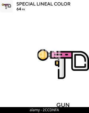 Icône de couleur spéciale de l'étanchéité du canon. Modèle de conception de symbole d'illustration pour élément d'interface utilisateur Web mobile. Pictogramme moderne de couleur parfaite sur contour modifiable. Illustration de Vecteur