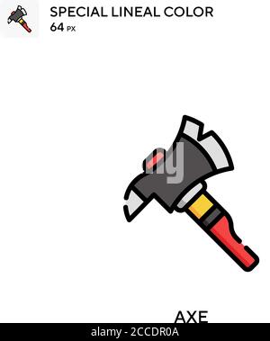 Icône de couleur de ligne spéciale AX. Modèle de conception de symbole d'illustration pour élément d'interface utilisateur Web mobile. Pictogramme moderne de couleur parfaite sur contour modifiable. Illustration de Vecteur