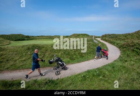 WAUN -y - mer - KENFIG - PAYS DE GALLES 21 AOÛT : parcours de golf Pyle & Kenfig, Bridgend, pays de Galles le 21 août 2020. Photo de Gary Mitchell Banque D'Images