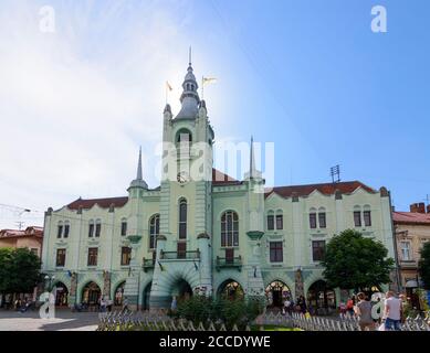 Mukachevo, hôtel de ville de l'oblast de Transcarpathie, Transcarpathia, Zakarpattia, Ukraine Banque D'Images