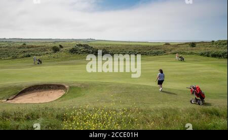 WAUN -y - mer - KENFIG - PAYS DE GALLES 21 AOÛT : parcours de golf Pyle & Kenfig, Bridgend, pays de Galles le 21 août 2020. Photo de Gary Mitchell Banque D'Images