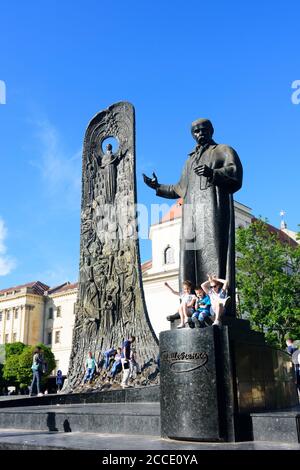 Lviv (Lwiw, Lemberg), monument « la vague de la renaissance nationale », Statue de Taras Shevchenko à l'oblast de Lviv, Ukraine Banque D'Images