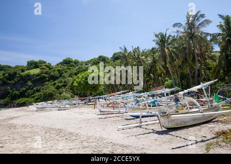 White Beach (Virgin Beach) près de Candi Dasa, Bali Banque D'Images