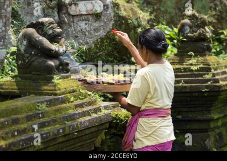 Goa Gajah, Elephant Cave, Bedulu, Bali Banque D'Images