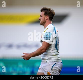 21 août 2020 ; AJ Bell Stadium, Salford, Lancashire, Angleterre ; Rugby anglais de Premiership, sale Sharks versus Exeter Chiefs ; Stuart Hogg of Exeter Chiefs Credit: Action plus Sports Images/Alay Live News Banque D'Images