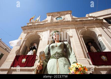 Festival en l'honneur du Saint patron (Mare de Deu de Gracia) de Mao, Minorque Banque D'Images