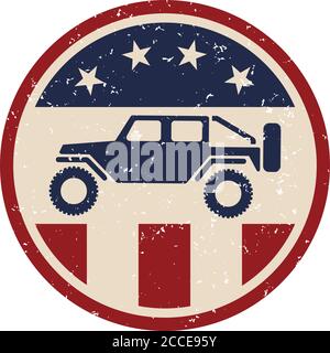 Logo Patriotes Off Road 4wd Illustration de Vecteur