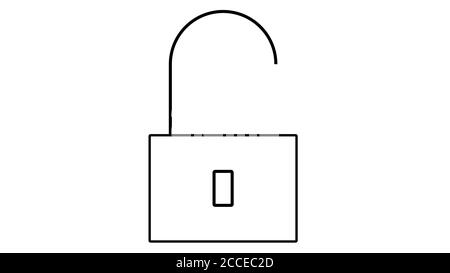 Ouvrir le verrou. Vecteur d'icône sur fond blanc. Vecteur EPS10 Banque D'Images