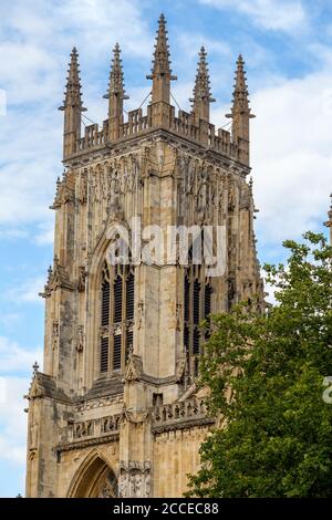 Cathédrale gothique de York Minster, York, Yorkshire, Angleterre Banque D'Images
