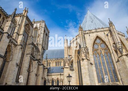 Cathédrale gothique de York Minster, York, Yorkshire, Angleterre Banque D'Images