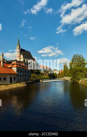 Cesky Krumlov, Krumau, CZ, Tchèque, Rivière Moldau, ville de l'UNESCO, Europe, Bohême, Banque D'Images