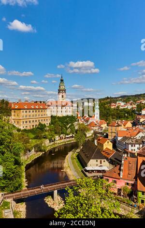 Cesky Krumlov, Krumau, CZ, Tchèque, Rivière Moldau, ville de l'UNESCO, Europe, Bohême, Banque D'Images