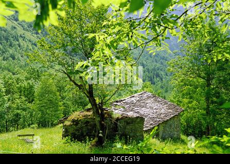 Chalet alpin à Cormet de Roselend Banque D'Images