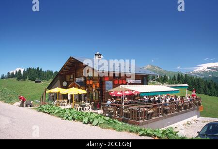 Restaurant la Pierra Menta Beaufortain Savoie Banque D'Images