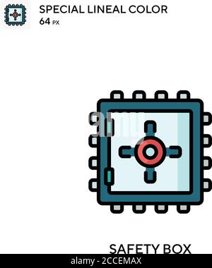 Case de sécurité icône de couleur spéciale du joint. Modèle de conception de symbole d'illustration pour élément d'interface utilisateur Web mobile. Illustration de Vecteur