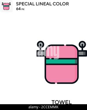Serviette icône de couleur spéciale de lineal. Modèle de conception de symbole d'illustration pour élément d'interface utilisateur Web mobile. Illustration de Vecteur