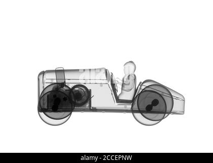 Jouet voiture de course, X-ray Banque D'Images