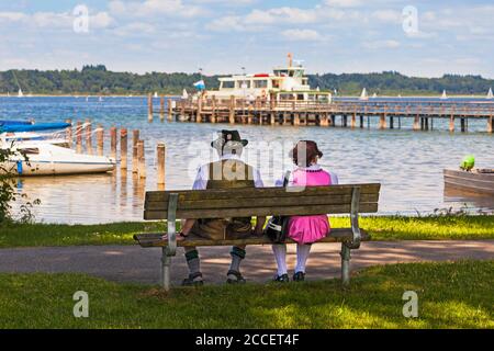 Allemagne, Bavière, Bernau, Chiemsee Banque D'Images