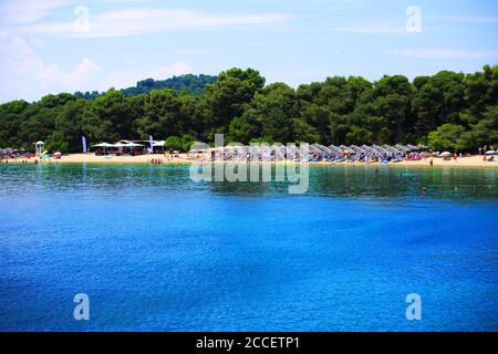 Îles grecques. Skiathos est une petite île grecque dans le nord-ouest de l'Aegea Banque D'Images