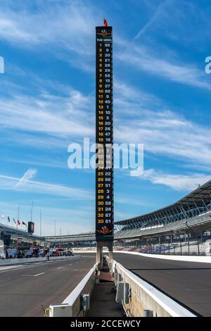 Indianapolis, Indiana, États-Unis. 21 août 2020. Le circuit automobile d'Indianapolis accueille le Indianapolis 500 à Indianapolis, Indiana. Credit: Walter G Arce SR Grindstone Medi/ASP/ZUMA Wire/Alay Live News Banque D'Images