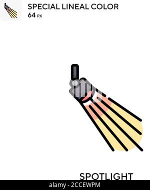 Projecteur icône de couleur spéciale de lineal. Modèle de conception de symbole d'illustration pour élément d'interface utilisateur Web mobile. Illustration de Vecteur