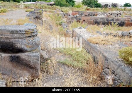 Ruines de Dvin d'Arménie Banque D'Images