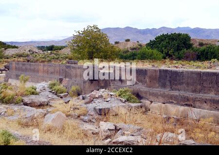 Ruines de Dvin d'Arménie Banque D'Images