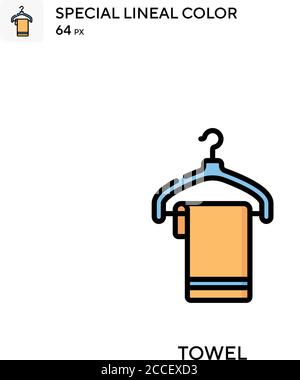 Serviette icône de couleur spéciale de lineal. Modèle de conception de symbole d'illustration pour élément d'interface utilisateur Web mobile. Illustration de Vecteur