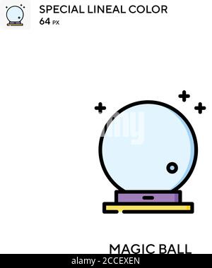 Magic ball icône de couleur spéciale de lineal. Modèle de conception de symbole d'illustration pour élément d'interface utilisateur Web mobile. Illustration de Vecteur