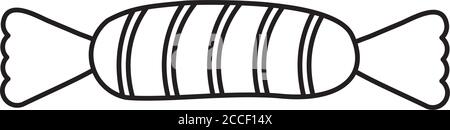 icône de bonbon sur fond blanc, style de ligne, illustration vectorielle Illustration de Vecteur