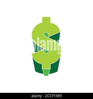 vecteur de symbole coloré dollar 3d Illustration de Vecteur