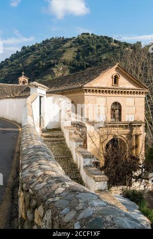 Espagne, Grenade, Sacromonte, quartier historique, Camino del Sacromonte, sentier de randonnée Banque D'Images