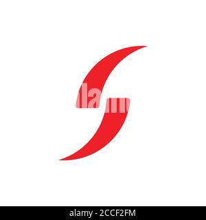 lettre s courbes motion simple logo Illustration de Vecteur