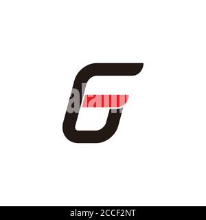 Résumé lettre fg ligne géométrique simple vecteur logo Illustration de Vecteur